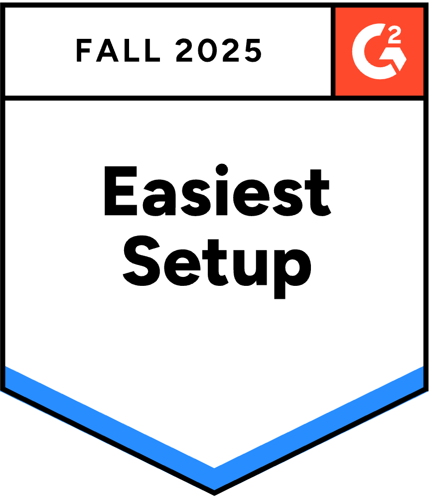 G2 Badge: Easiest Setup