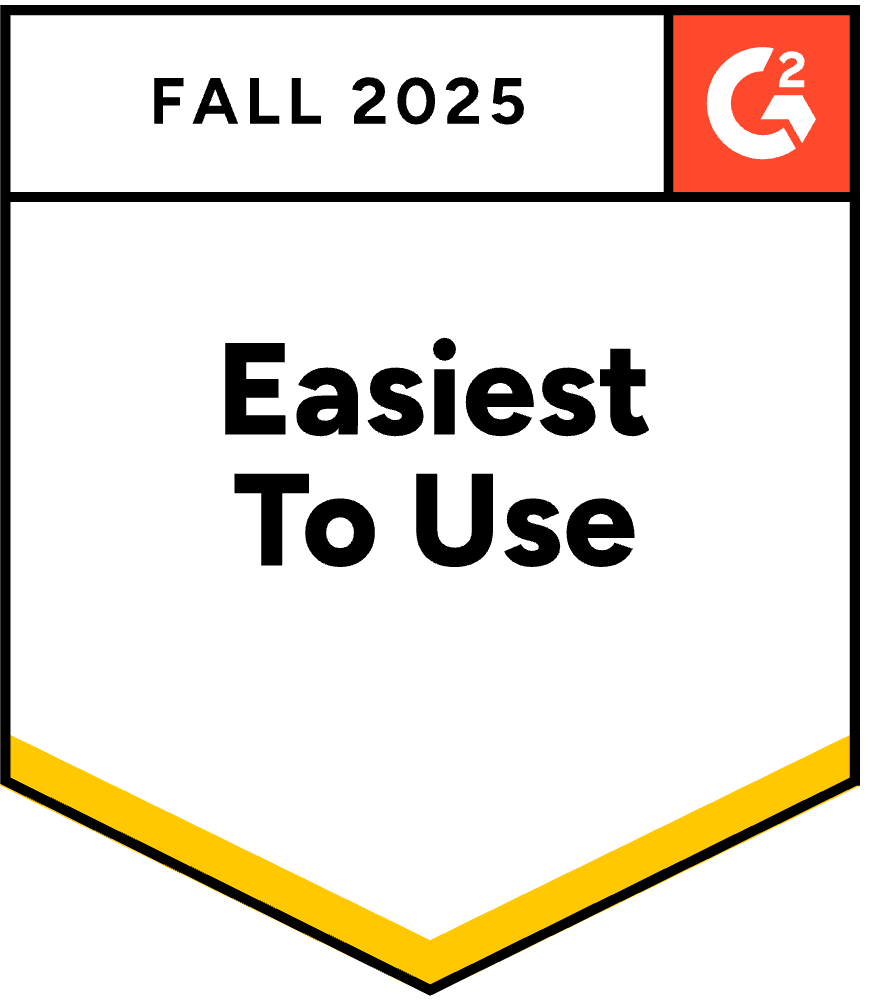 G2 Badge: Easiest to use
